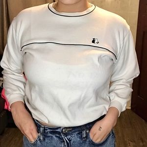 White kitty sweater